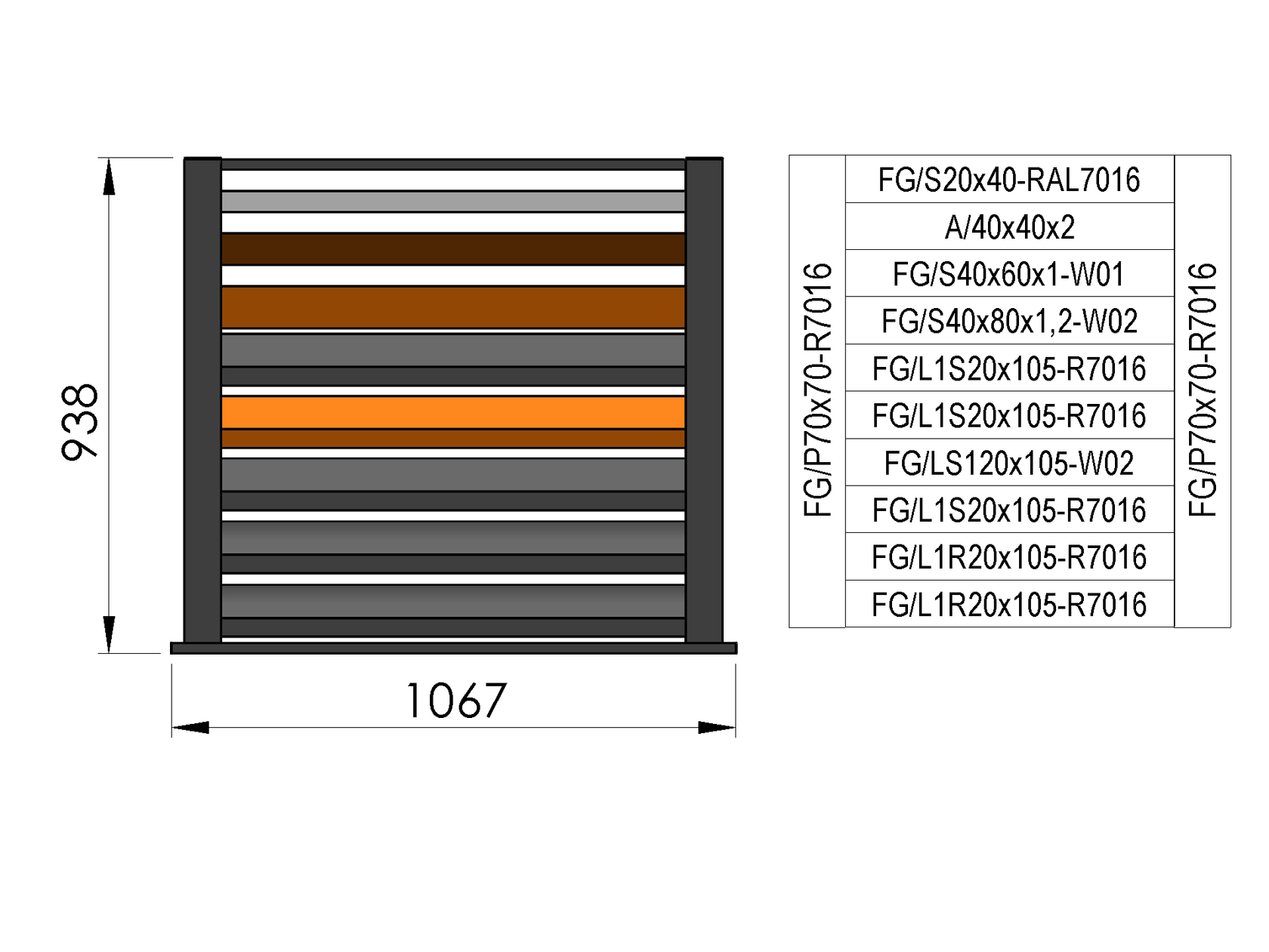 Plotová vzorka 1x0,9m samostatne stojaca
