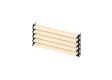 Set čierny plastový horizontálny naklápací systém 0,44 m s 1,2 m drevenou borovicovou výplňou 19x95
