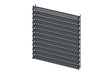 Set Anthracite Aluminum Horizontal Tilting System 1.09m with AL 1.2m Anthracite Infill 20x95mm