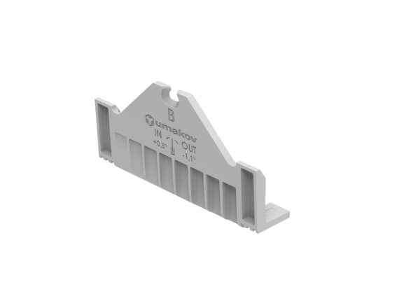 Nastaviteľný set pre kotvenie skla - žľab B