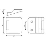 Záves pre sklenené dvere AISI304 office