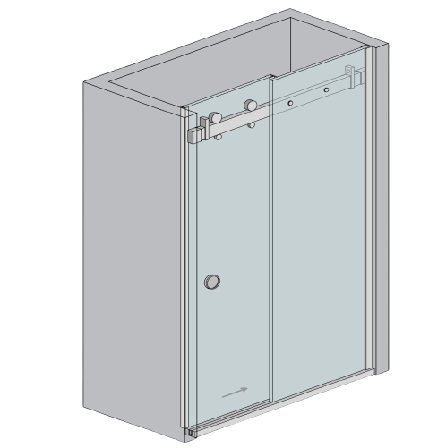 Kovanie - sprchový kút AISI304 posuvne dvere