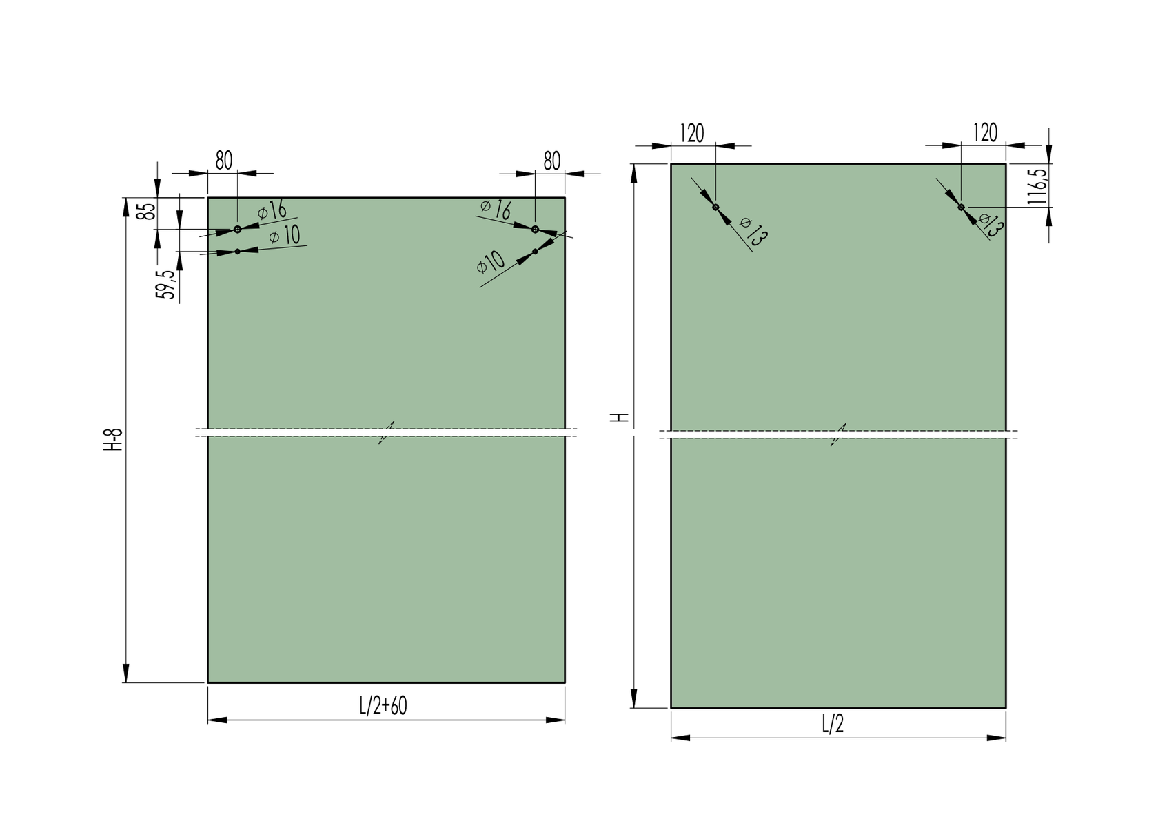 Kovanie - sprchový kút AISI304 posuvne dvere