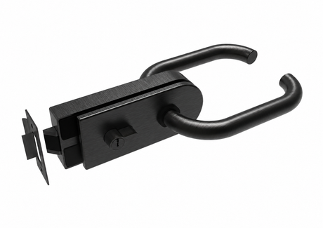 Zámka pre sklenené dvere AISI304 PZ + zámok BLACK