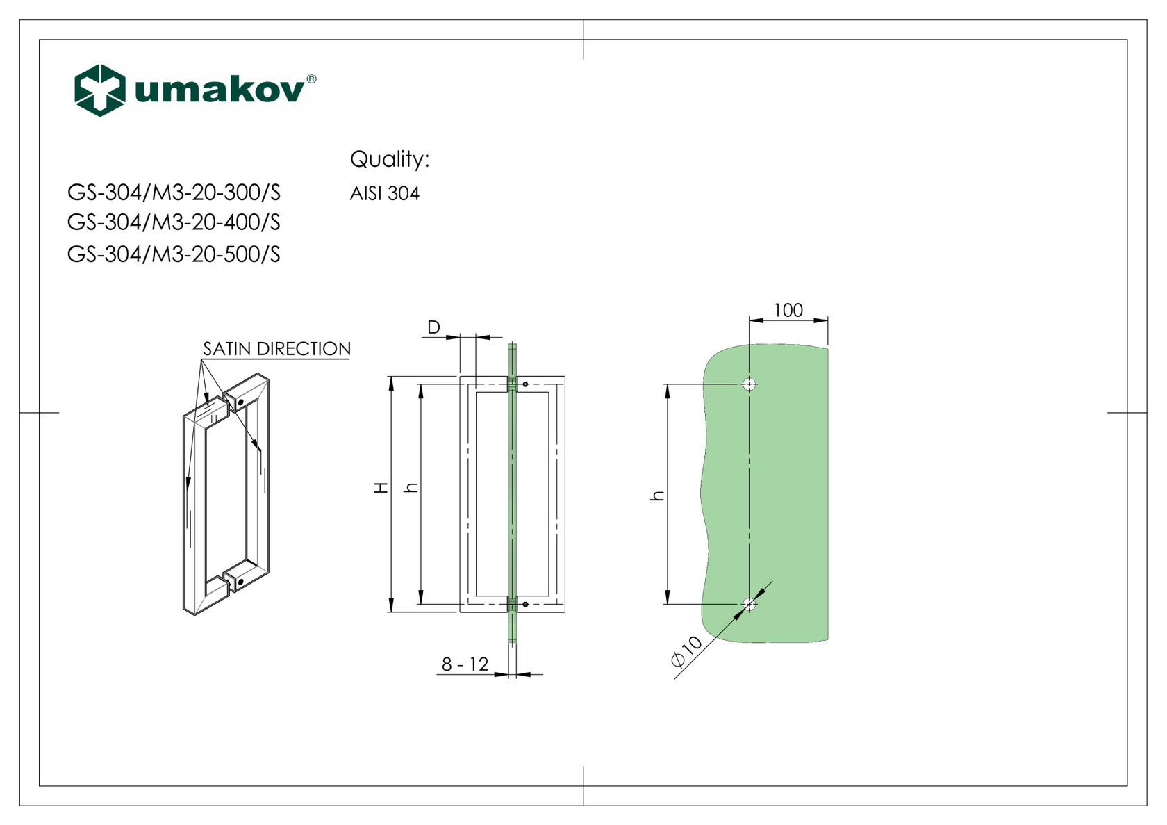 Madlo - lesk nerez AISI304, K320