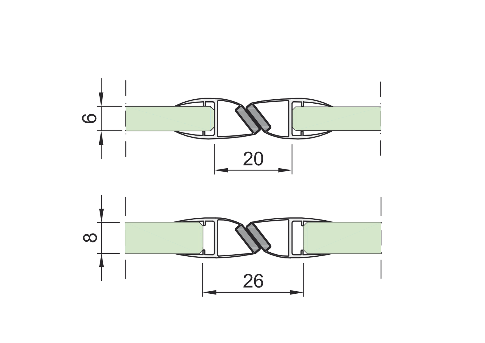 Tesniaca lišta magnetická 180.stup pár