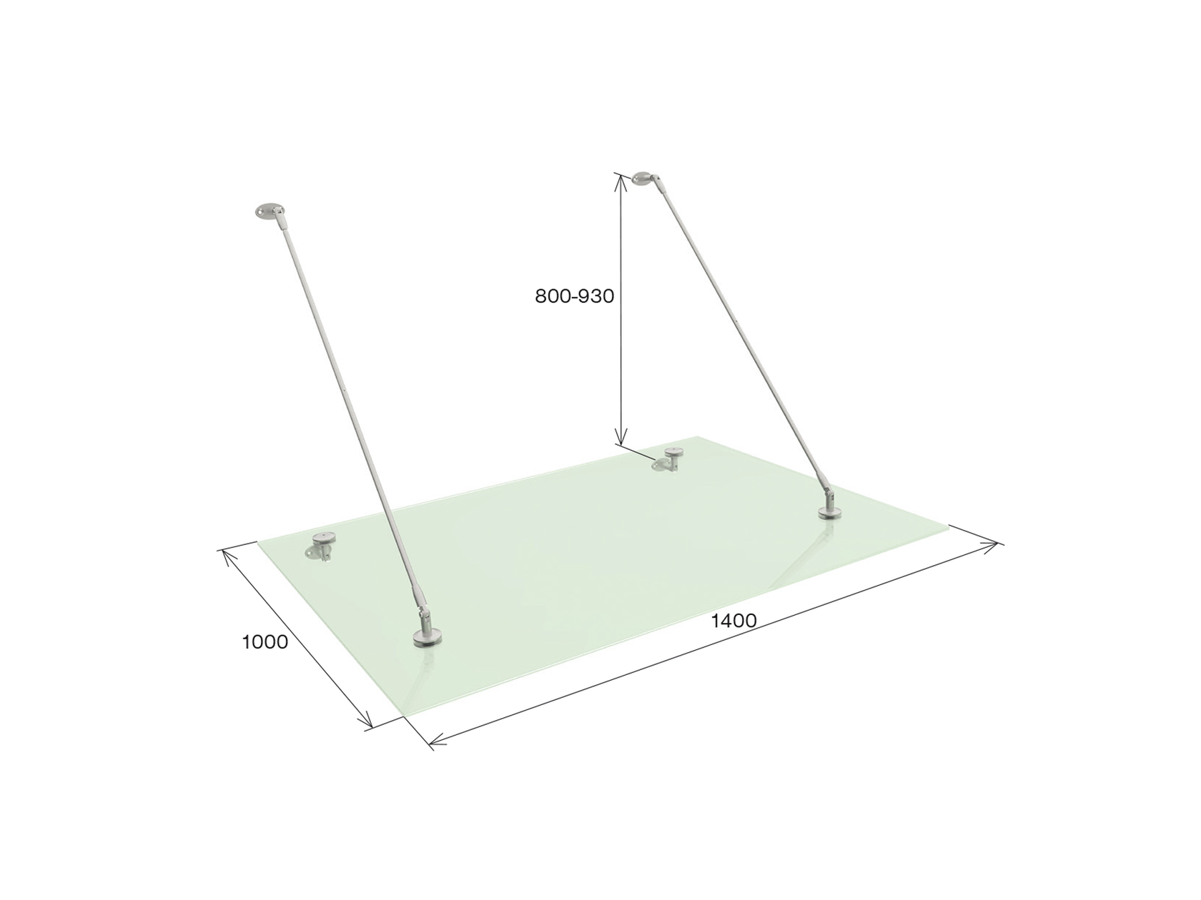 Presklená strieška 140x100