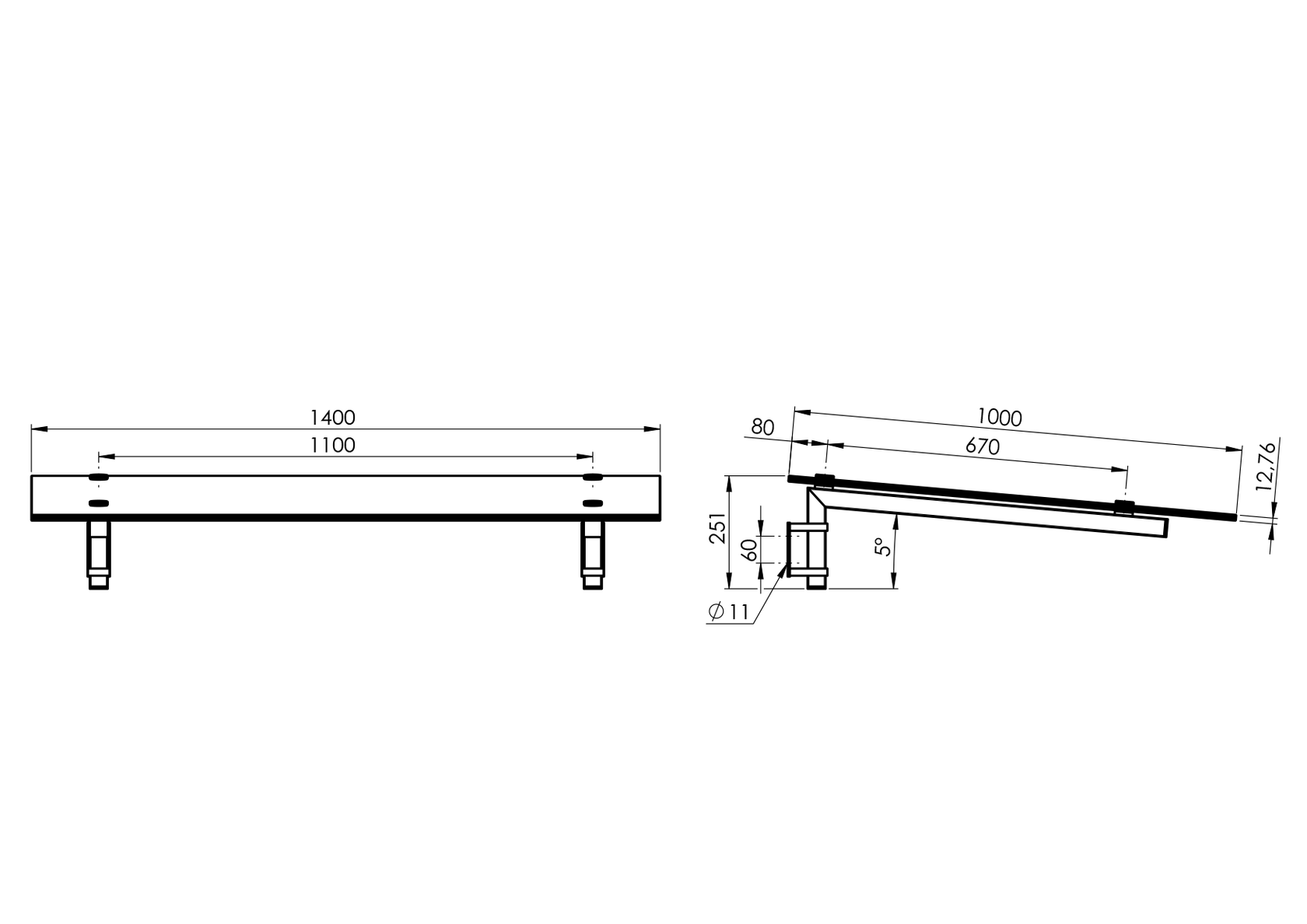 Prístrešok nerez kotvenie na stenu