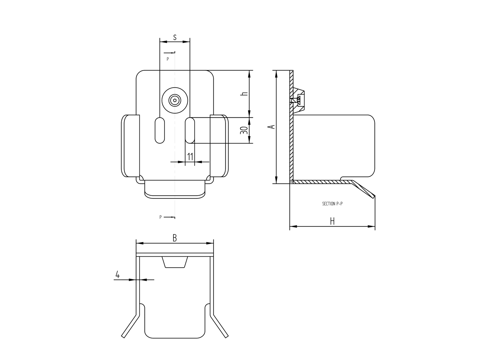 Nábeh spodný Zn, profile 94x85, 90x95mm