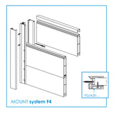 Hliníková horná ukončovacia lišta výplne FG/F20
