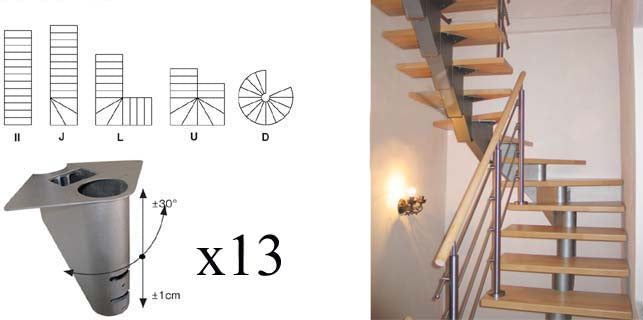 Schodisko SEGMENT NS240 V2640-2400mm, set 13x segment