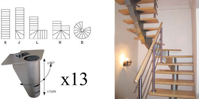 Schodisko SEGMENT NS240 V2640-2400mm, set 13x segment