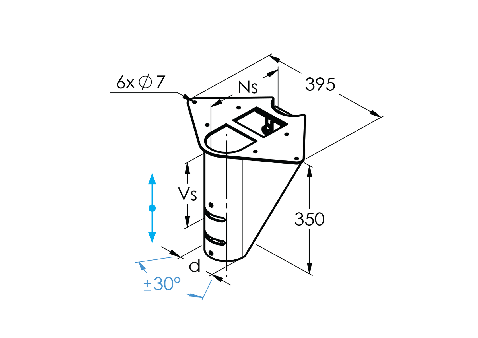Schodisko SEGMENT NS240 Vs170-190mm, ±30°