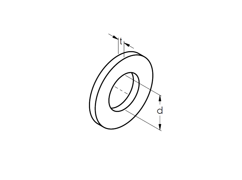 Podložka plochá, pozinkovaná, M10