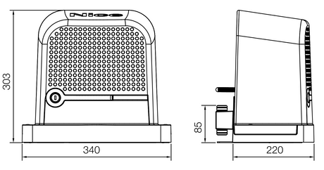 NICE pohon posuv. brán, max 600kg s fotobunkami