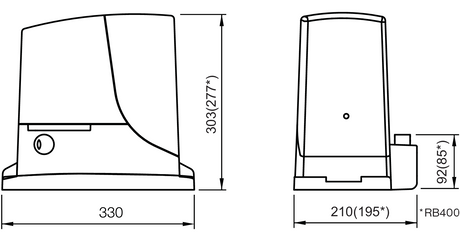 NICE pohon pre posuv. brány, set, max 400kg