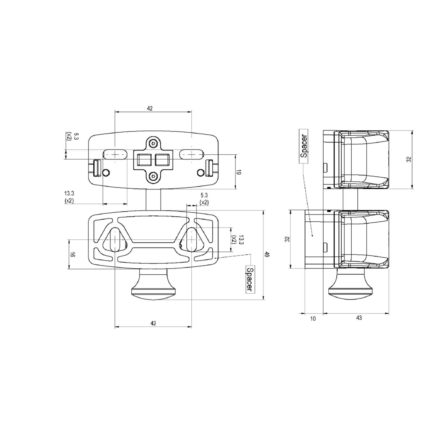 Magnetická západka, bočná