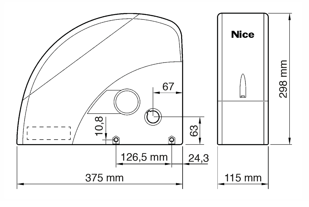 Pohon pre garážovú bránu s elektronikou do 20m2