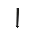 Pozinkovaný stĺpik 60x40 mm s pätkou a PVC čiapkou, 1800mm - Čierna RAL 9005