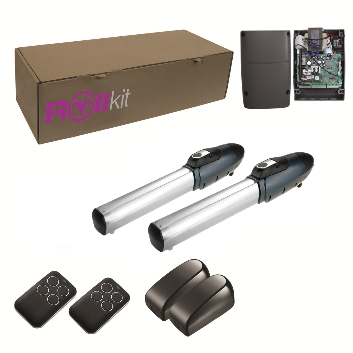 ROLLKIT pohon pre dvojkrídlovú bránu, sada s fotobunkami