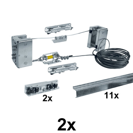 Teleskopický systém pre kol. bránu do 15m, 3dielna