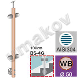 Stĺpik BUK, bočné kotvenie- obojstr.180°-na schody