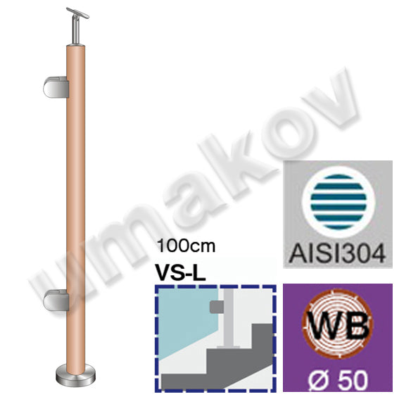 Stĺpik BUK, vrchné kotvenie - ľavý - na schody AIS