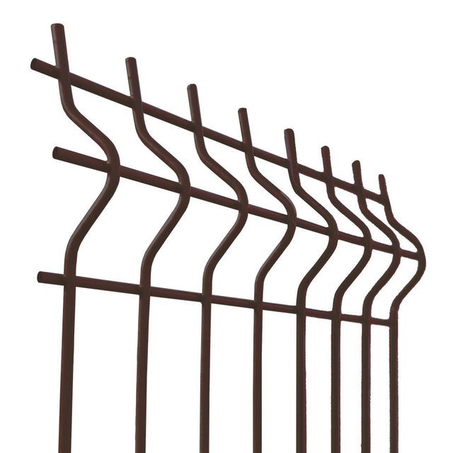 Hegesztett kerítéspanel 3D ZnPVC 2500x1530x4mm barna