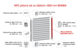 WPC kerítéskészlet 1850 mm-es oszloppal BIANKA szürke