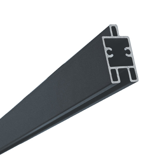 Hliníková priečka spodná/dekoratívna, 1820mm antracit pre WPC plotové dosky