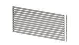 Horganyzott acél kerítés 1x2m horganyzott acél téglalap alakú betéttel 20x60, Natural