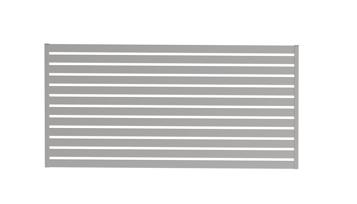Horganyzott acél kerítés 1x2m horganyzott acél téglalap alakú betéttel 20x60, Natural