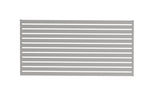 Horganyzott acél kerítés 1x2m horganyzott acél téglalap alakú betéttel 20x60, Natural