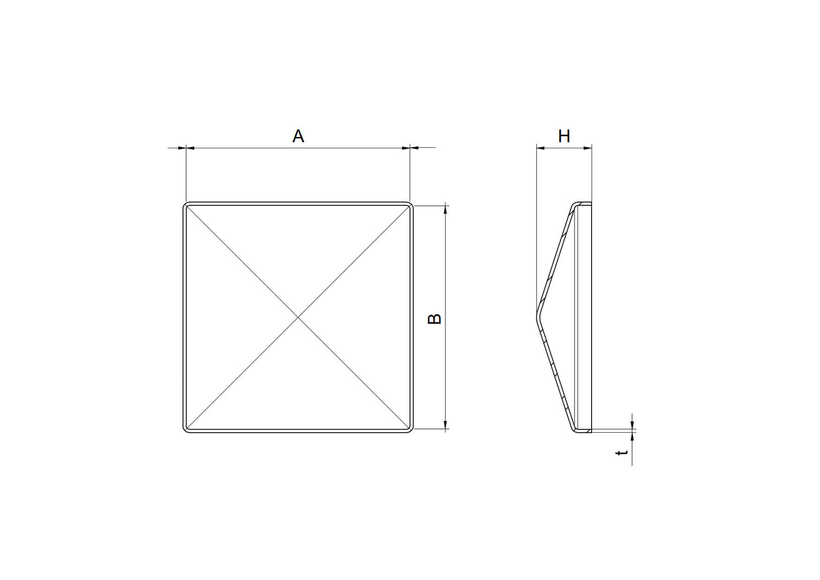 Krytka na stĺpik, JP 80x80mm