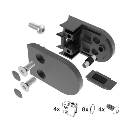 Držiak výplne skla - set