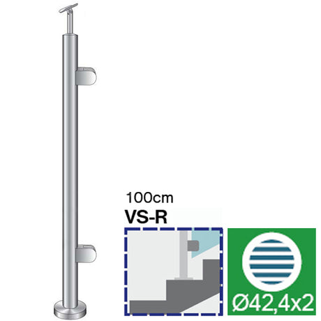 Stĺpik, vrchné kotvenie - pravý - na schody