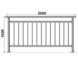Zábradlie vertikal, VK- rovné AISI304, D42,4/d12ve