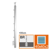 Stĺpik, bočné kotvenie AISI304, 40x40x2/5xd12/H100