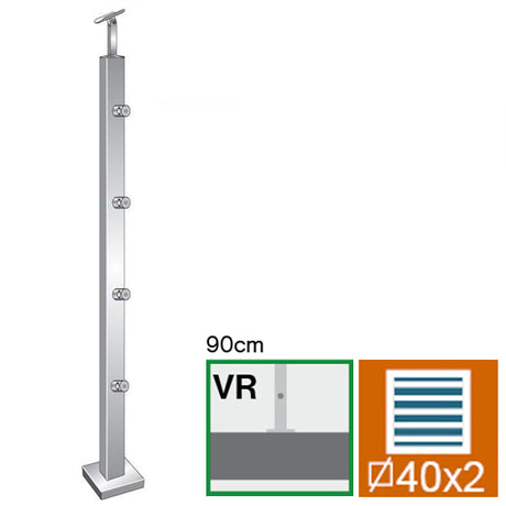 Stĺpik, vrchné kotvenie - rovné