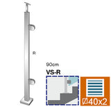 Stĺpik, vrchné kotvenie - pravý - na schody AISI30