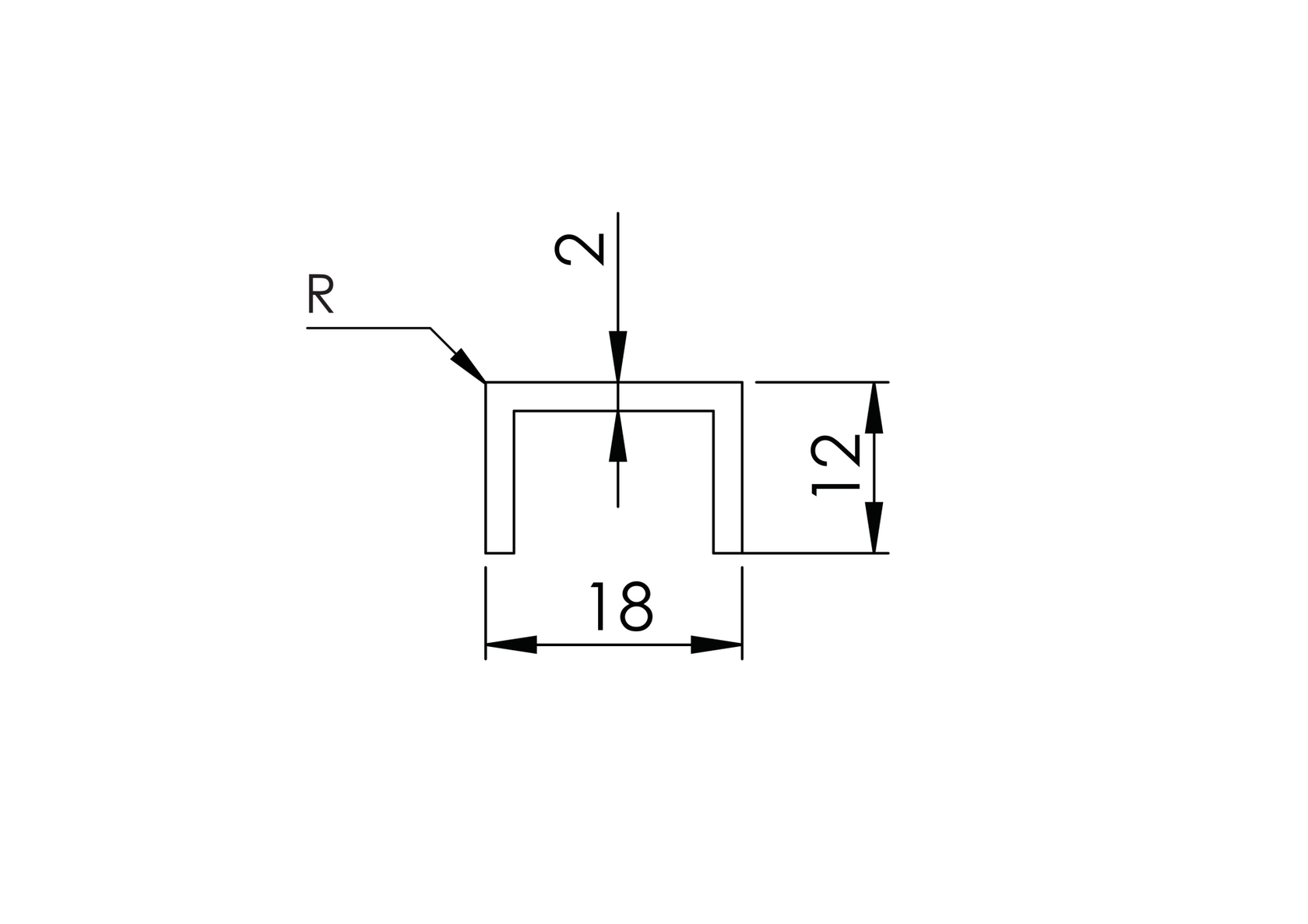 Madlo držiak skla AL-elox
