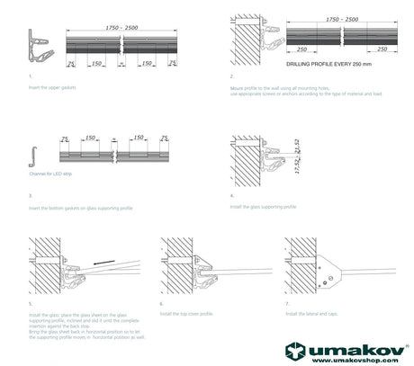 Presklená strieška hliník profil -2°
