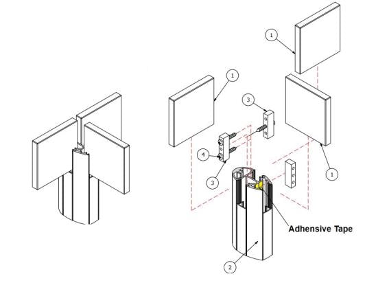 Stĺpik - vrchné kotvenie - rohový R