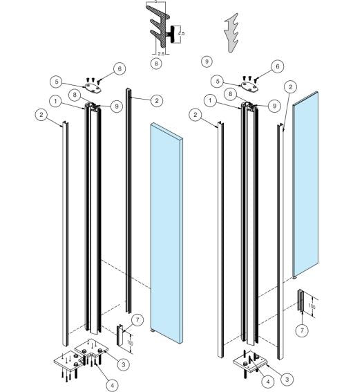 Stĺpik - vrchné kotvenie - rohový R