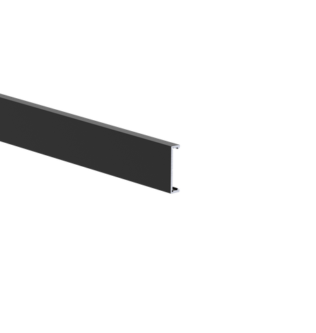 Hliníková fasádna lišta, 25 x 6 – 6,0 m – Čierna RAL 9005