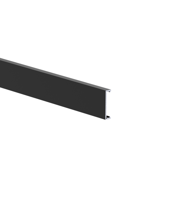 Hliníková fasádna lišta, 25 x 6 – 6,0 m – Čierna RAL 9005