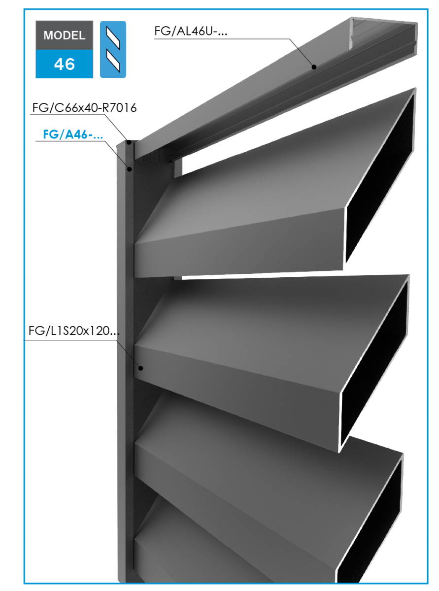 Hliníkový U-adaptér 50x20-1850mm R7016