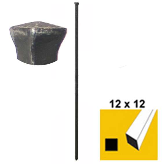 Tyč zakovaná h900, 12x12mm