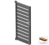 Hliníková jednokrídlová brána 1,025x1,85m s výplňou 20x100 R7016 - set