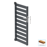 Hliníková jednokrídlová brána 1,025x1,50m s výplňou 20x100 R7016 - set